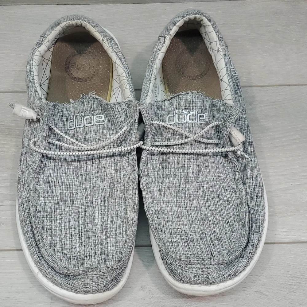 Hey Dude Mens Wally Linen Loafer slip on shoes sz 11